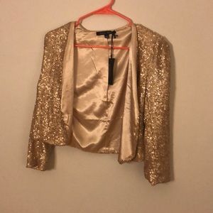 NWT Sequin cropped Jacket